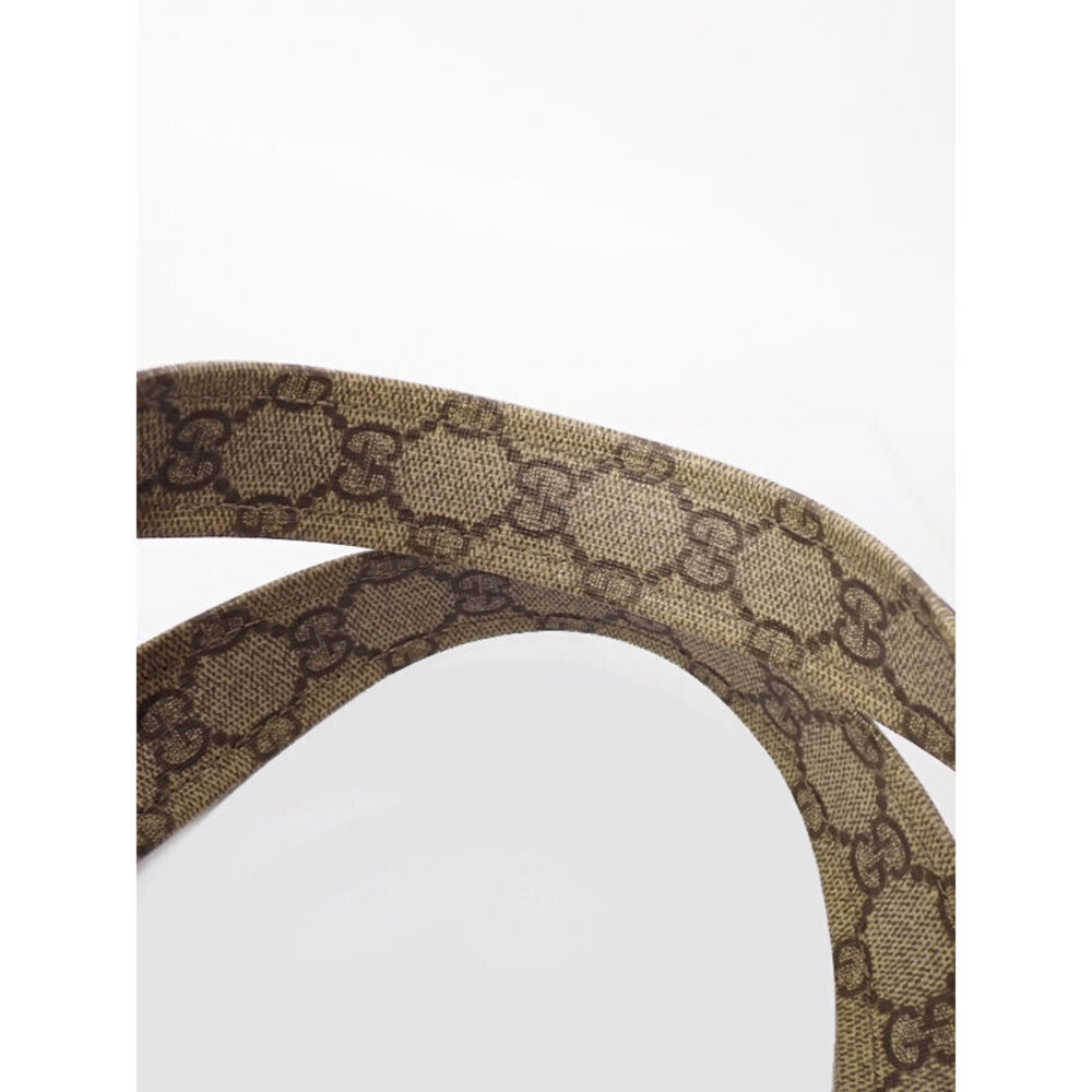 Gucci Beige GG Canvas bag Tote Supreme Loop Brown Web - Picture 8 of 9